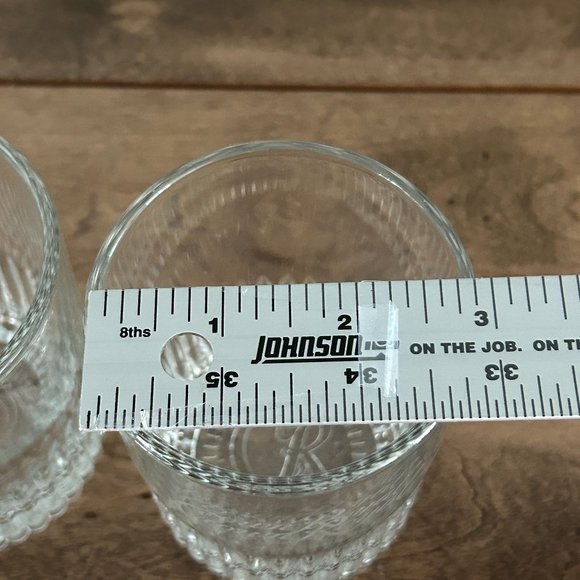 Crown Royal Whiskey Heavy Rocks Glass Set of 2 Etched White Logo - Picture 5 of 8